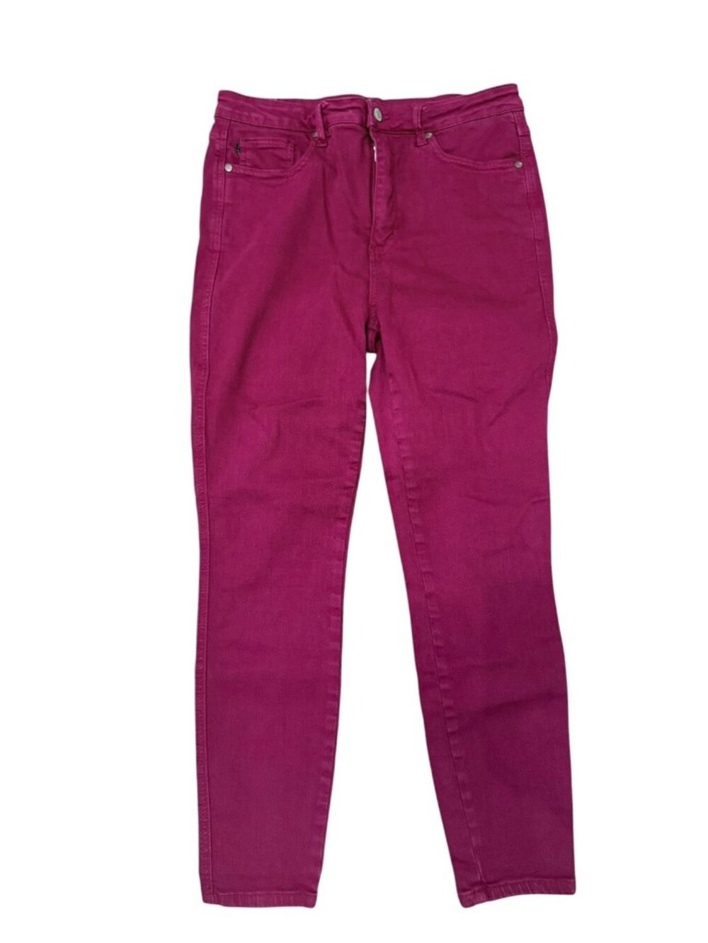 Judy Blue JB 88760 C Garment Dyed Denim Jeans Size 13/31 Maroon Burgundy